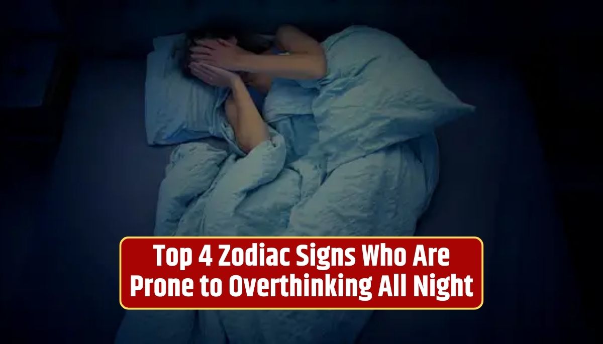 Zodiac signs, overthinking, staying up all night, introspection, astrology insights, mindfulness, relaxation techniques, ruling planets' influence,